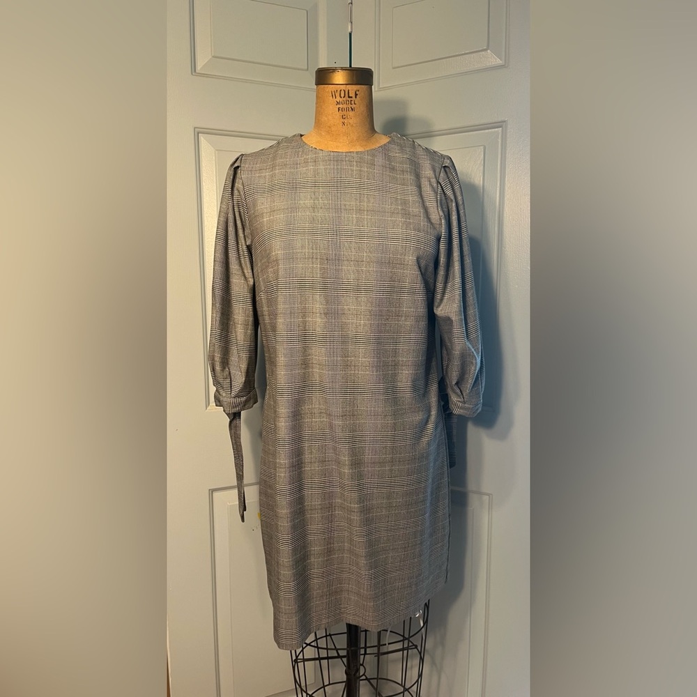 H&M New Size 10 Grey Patterned Dress
